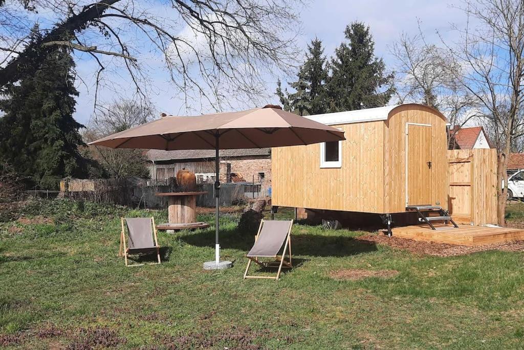 Ferienwohnung Thierbachshof - Zirkuswagen Steinhofel Exterior foto
